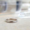White Gold Hammered Band