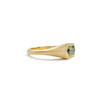 Green Sapphire Flat Top Ring