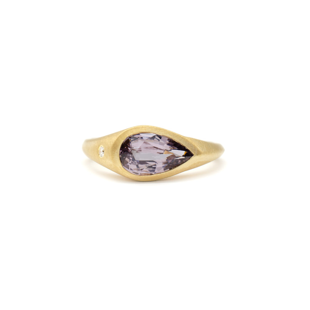 Lilac Spinel Flat Top Ring