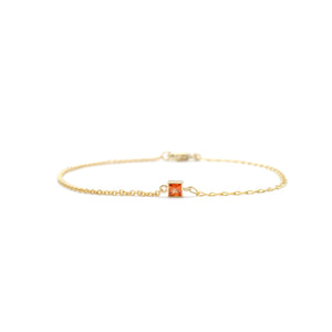 .16ct Orange Sapphire Cherish Bracelet