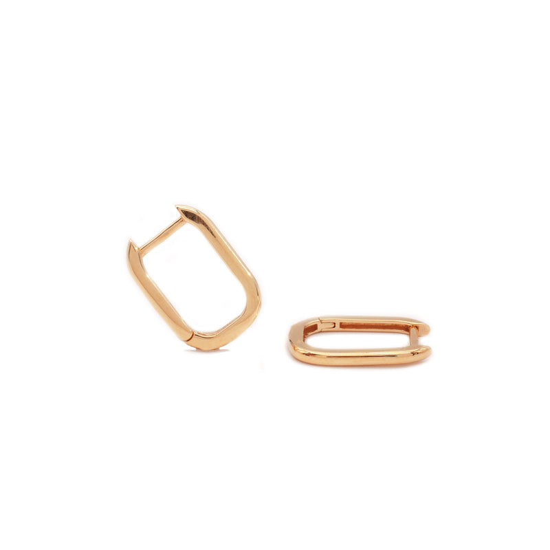 Rectangle Hoops in Rose