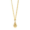 Wish Pendant with Cognac Diamonds on Handmade Open link Chain