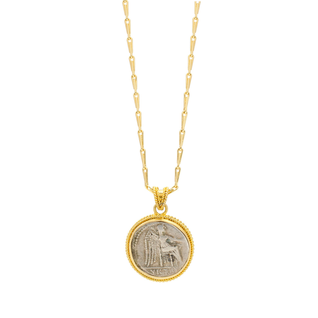 19mm Ancient Coin with Goddess of Victory
