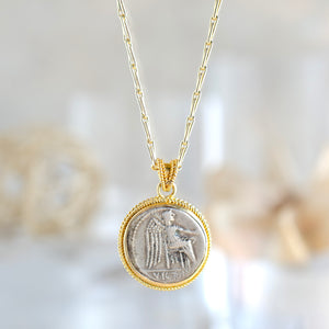 19mm Ancient Coin with Goddess of Victory