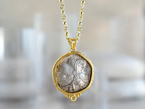 26mm Ancient Coin with Owl of Athena