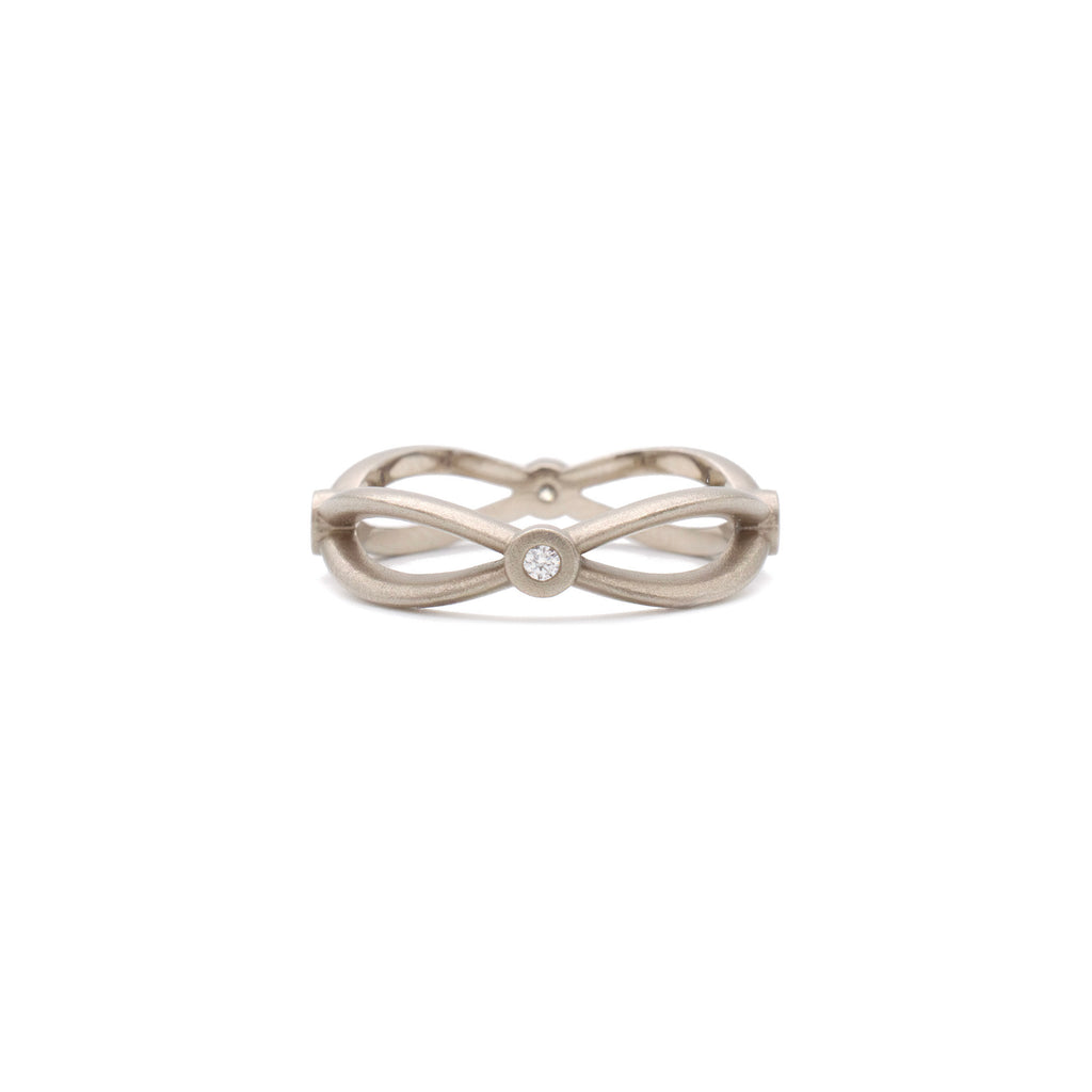 White Gold Infinity Band