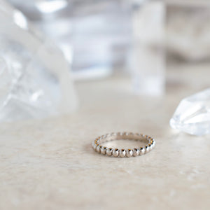 White Gold Orb Band