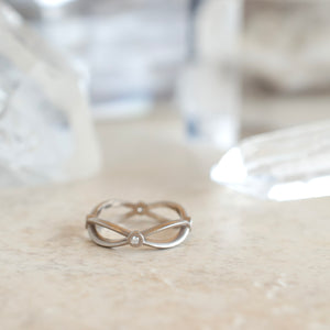 White Gold Infinity Band