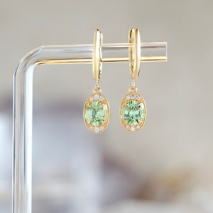 Mint Garnet Iara Dangles