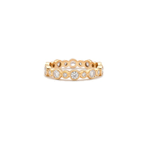 Rose Gold Alternating Bezel Band