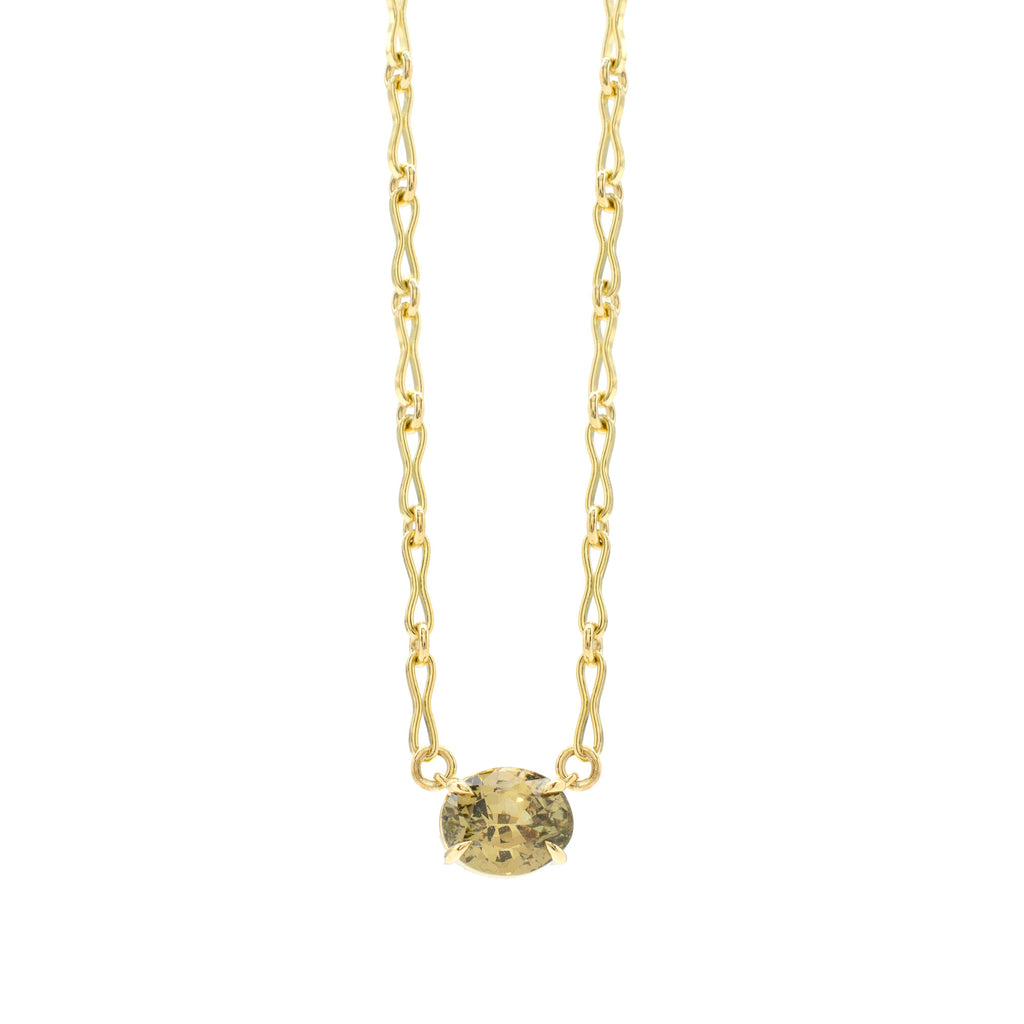 Golden Sapphire Everyday Necklace