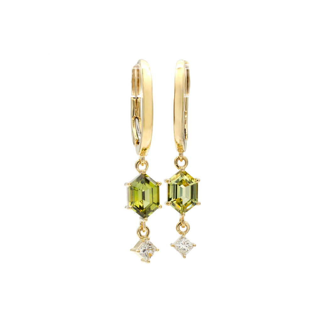 Yellow Green Sapphire Nerissa Drops