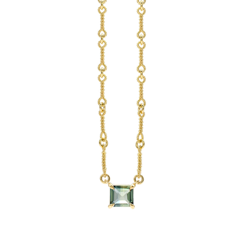 Teal Sapphire Everyday Necklace
