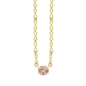 Peach Sapphire Everyday Necklace