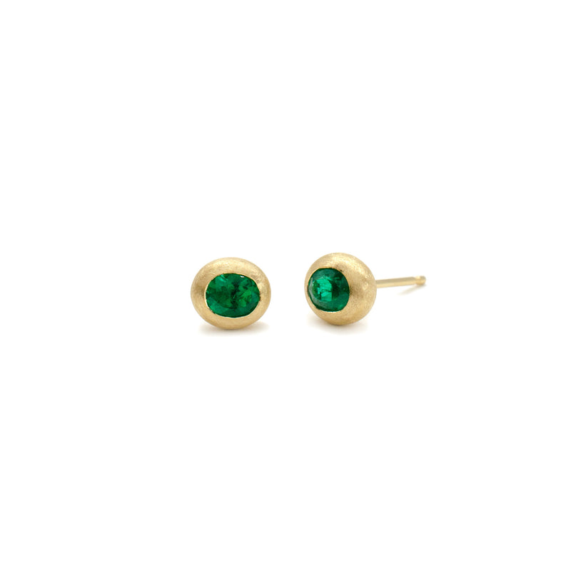 Emerald Apple Studs