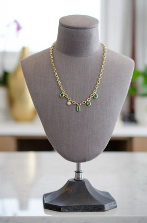 Emerald Apple Necklace