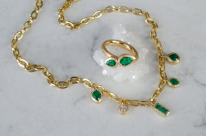 Emerald Apple Necklace