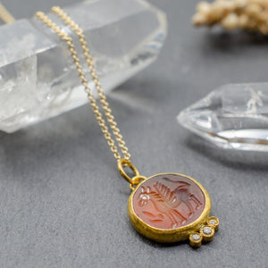 Agate Pegasus Intaglio Pendant