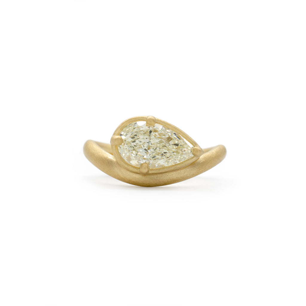 1.5ct Pear Wave Solitaire