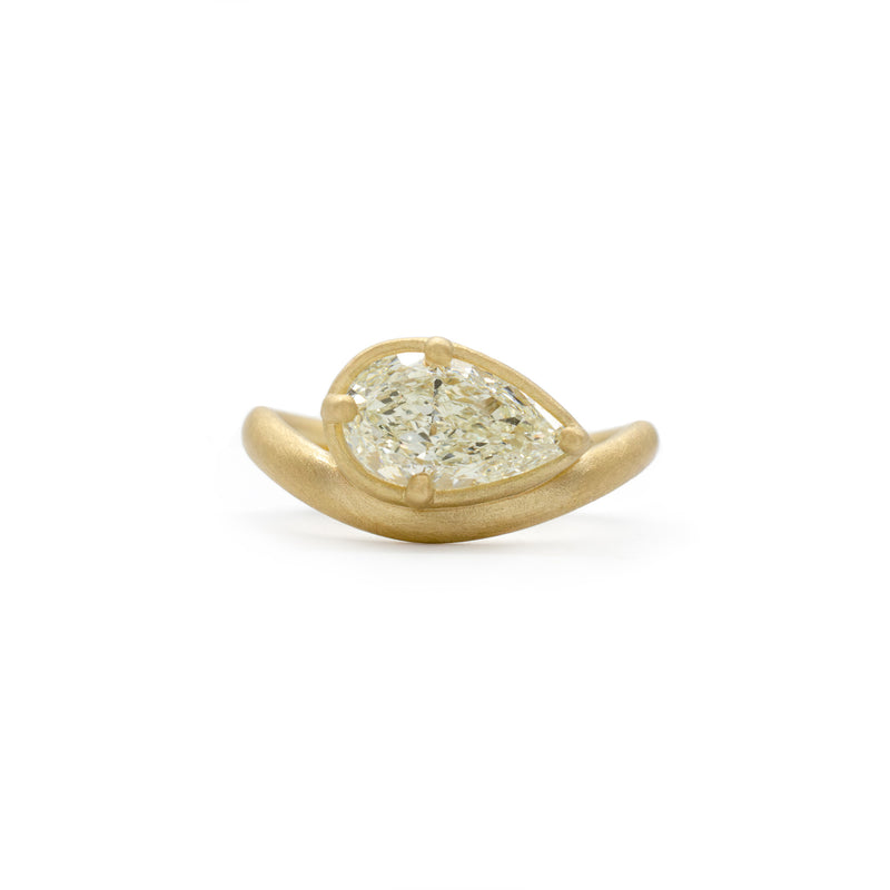 1.5ct Pear Wave Solitaire