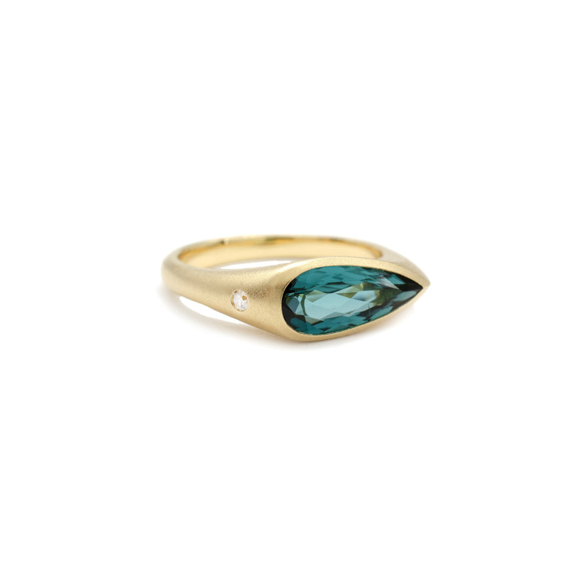 Tourmaline Flat Top Ring
