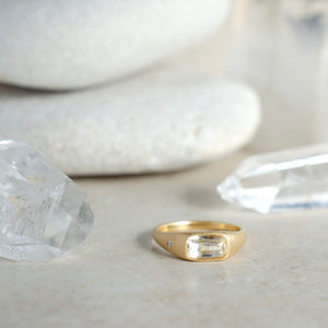 Yellow Sapphire Flat Top Ring