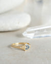 Lagoon Sapphire Flat Top Ring