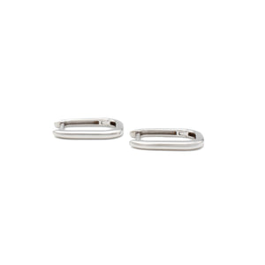 Rectangle Hoops in White