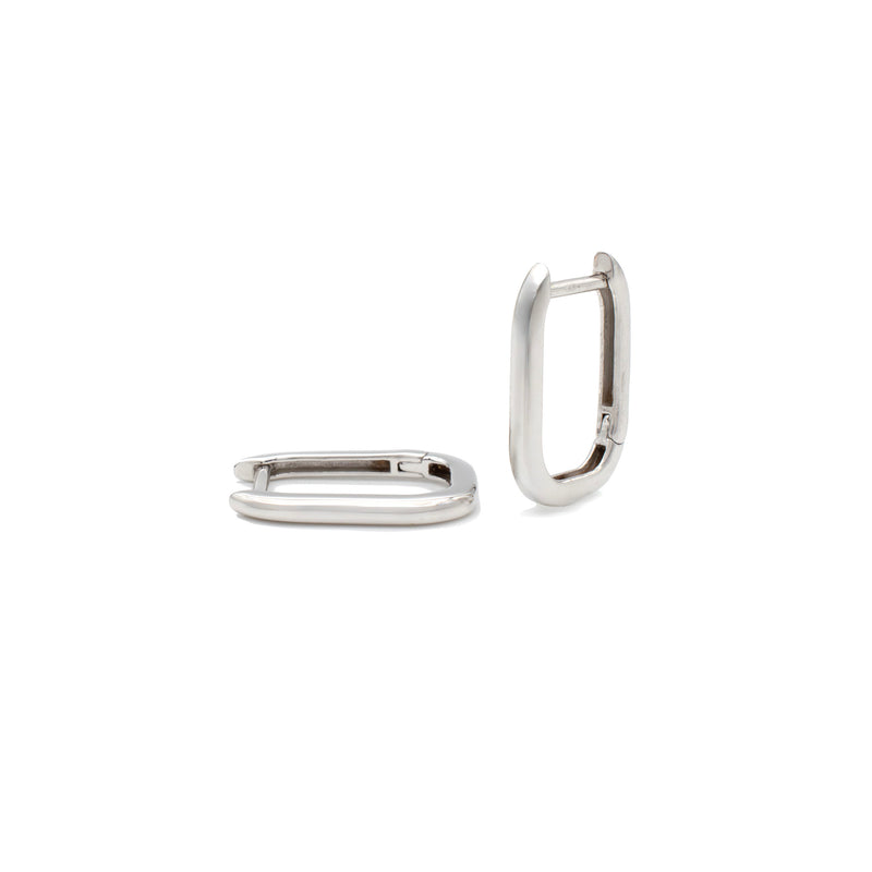 Rectangle Hoops in White