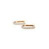Diamond Rectangle Hoops in Rose