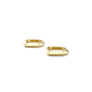 Square Hoops in Yellow