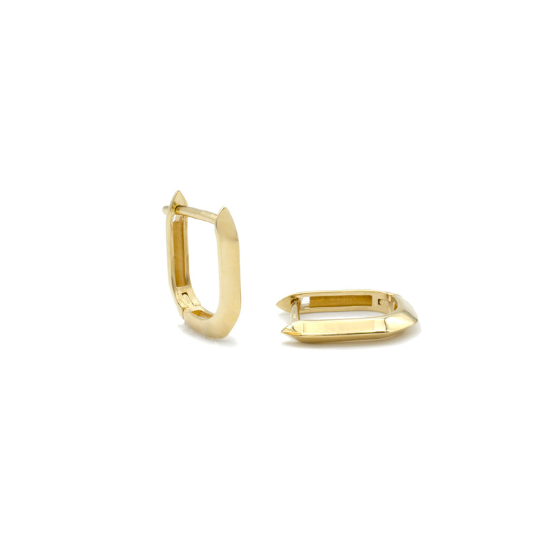 Square Hoops in Yellow