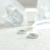 Petite Diamond Huggies in White