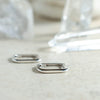 Rectangle Hoops in White