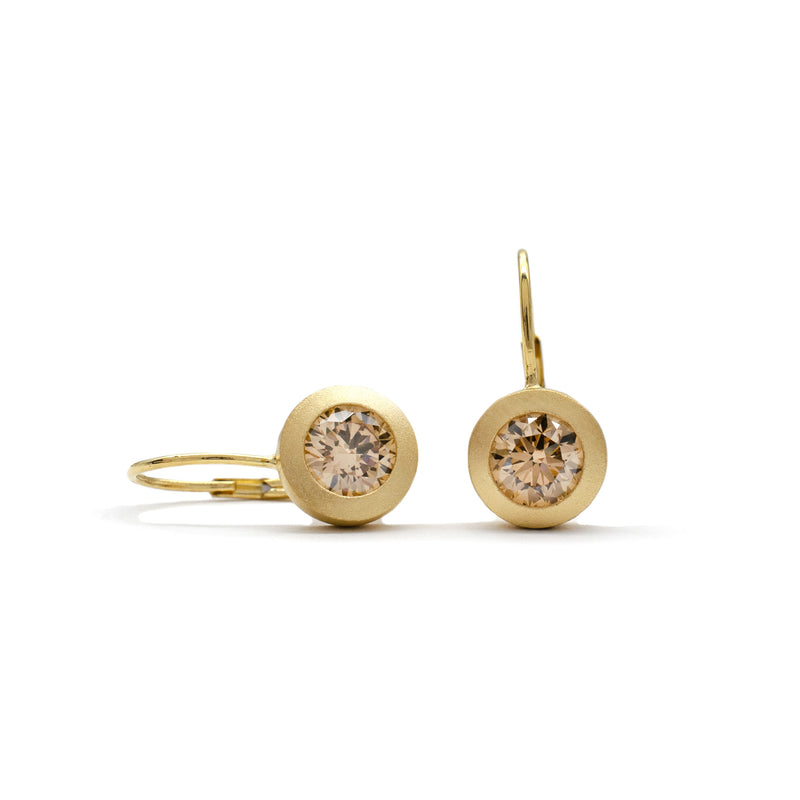 Mod Biggie Bezel Champagne Dangles
