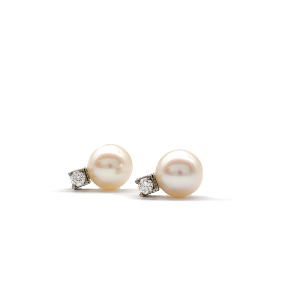 Pearl & Diamond Studs