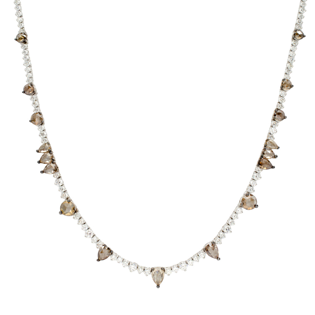 Mixed Shapes Diamond Line Necklace