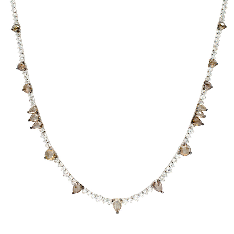 Mixed Shapes Diamond Line Necklace
