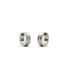 5mm Pave Diamond Hoops