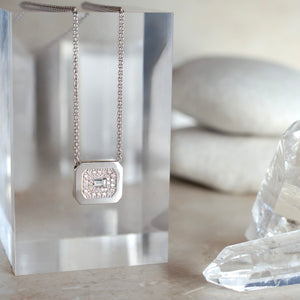 Rectangle Pavé Necklace