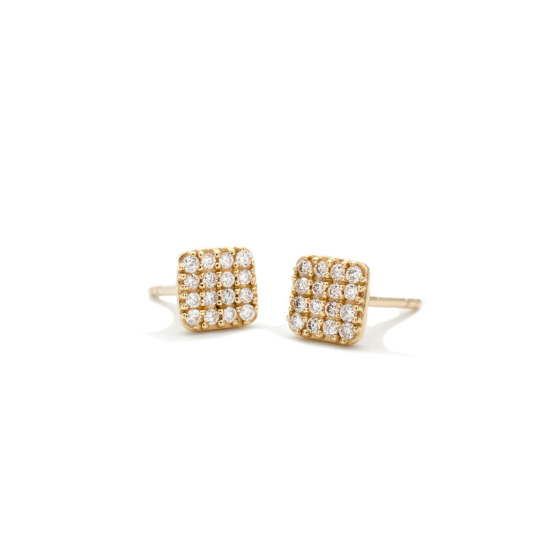 Square Pave Studs