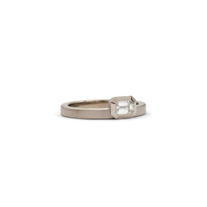 Offset Ring (East West Emerald Cut)