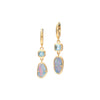 Aqua & Opal F Bezel Dangles