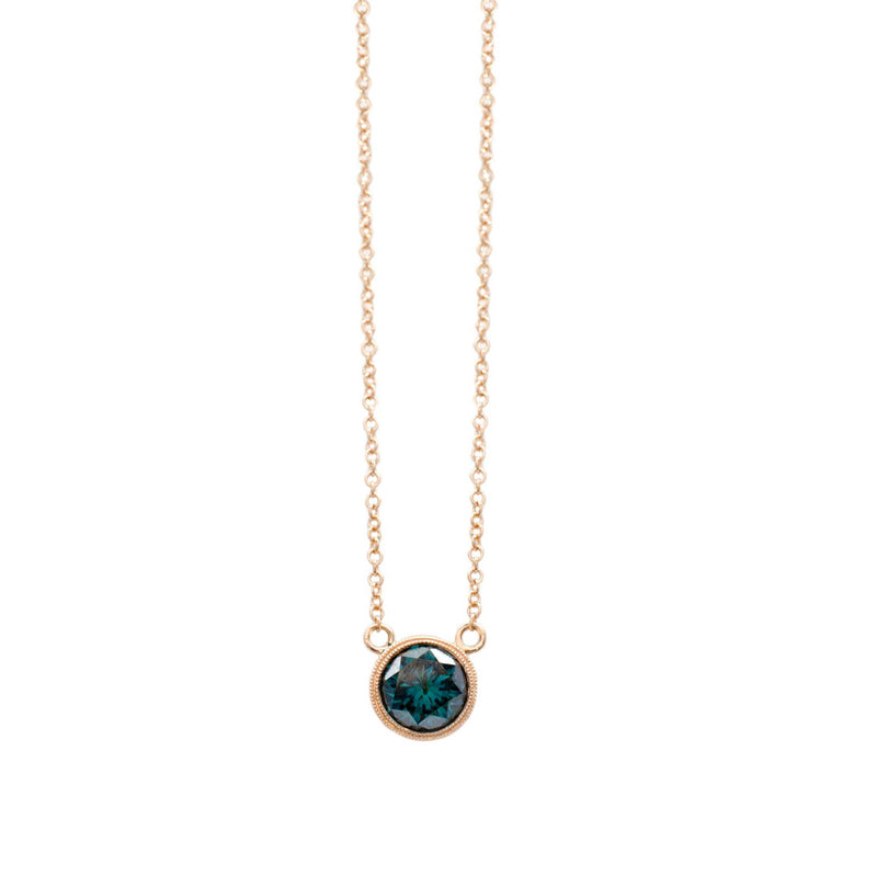 Teal Diamond Necklace