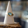 Oval Tourmaline Flat Top Ring
