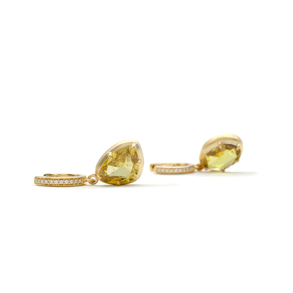 Sapphire & Diamond F Bezel Dangles