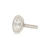 Oval Milgrain Halo Ring