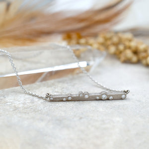 Fairy Tale Bar Necklace White