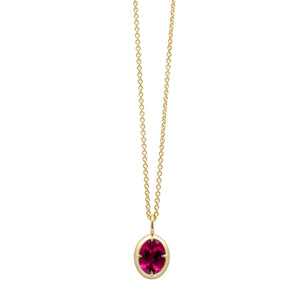 1.52ct Rubellite F Bezel Pendant