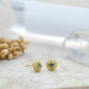 Light Green Sapphire Suzy Studs